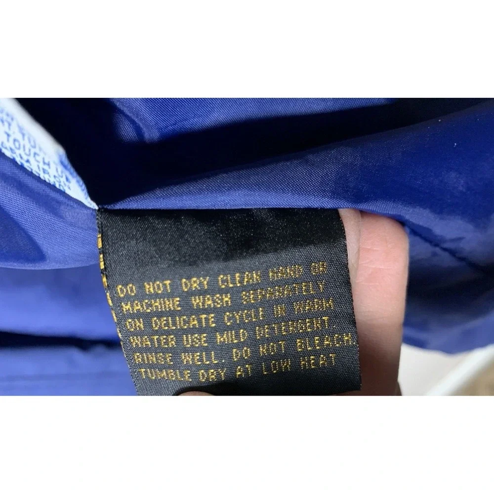 Eddie Bauer Gore Tex Windbreaker Jacket Mens M Blue Hood Vintage‎ Hiking